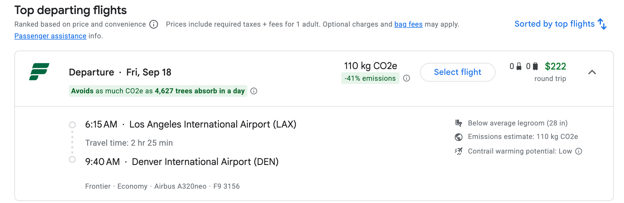 frontier flights